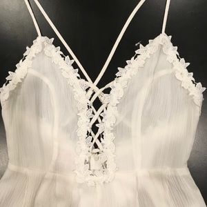 White Romper Sz Small